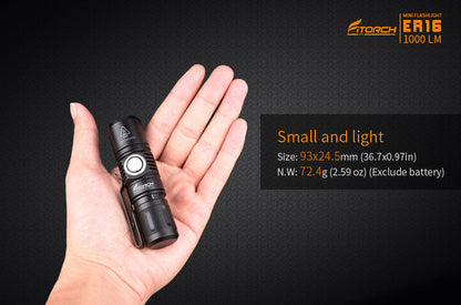 Fitorch ER16 Mini rechargeable side switch LED flashlight Fitorch Mini LED flashlight Rechargeable LED flashlight 1000 lumens