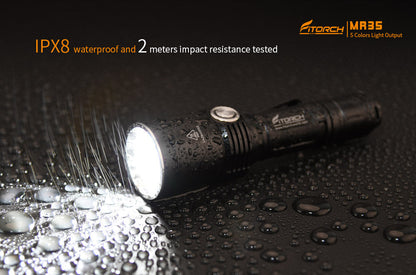 Fitorch MR35 RECHARGEABLE White+RGB+UV 5color LED flashlight フィトーチ 5カラーLEDフラッシュライト 充電式 LED懐中電灯 1200ルーメン