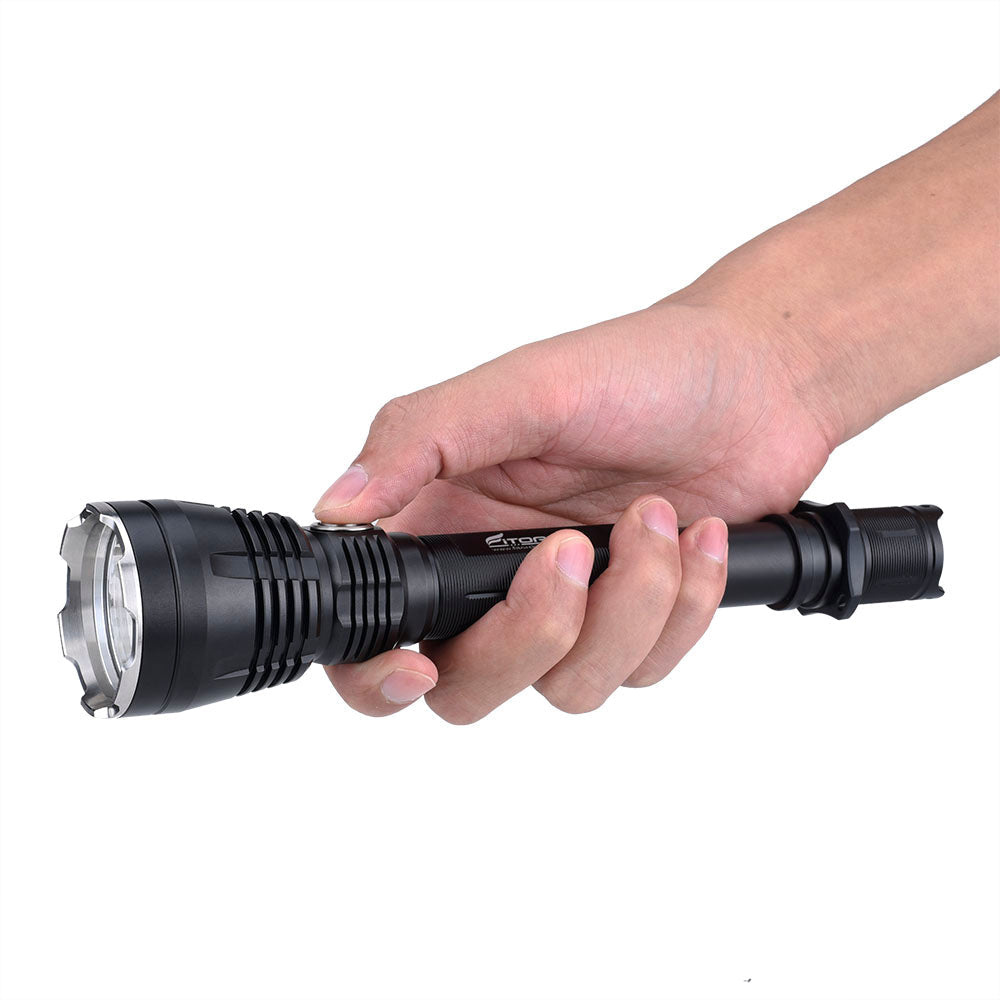 Fitorch PR40 LONG-RANGE FLASHLIGHT BEAM THROW 1000 METERS Fitorch Up to 1000 meters irradiation Long range LED flashlight Rechargeable flashlight 1350 lumens