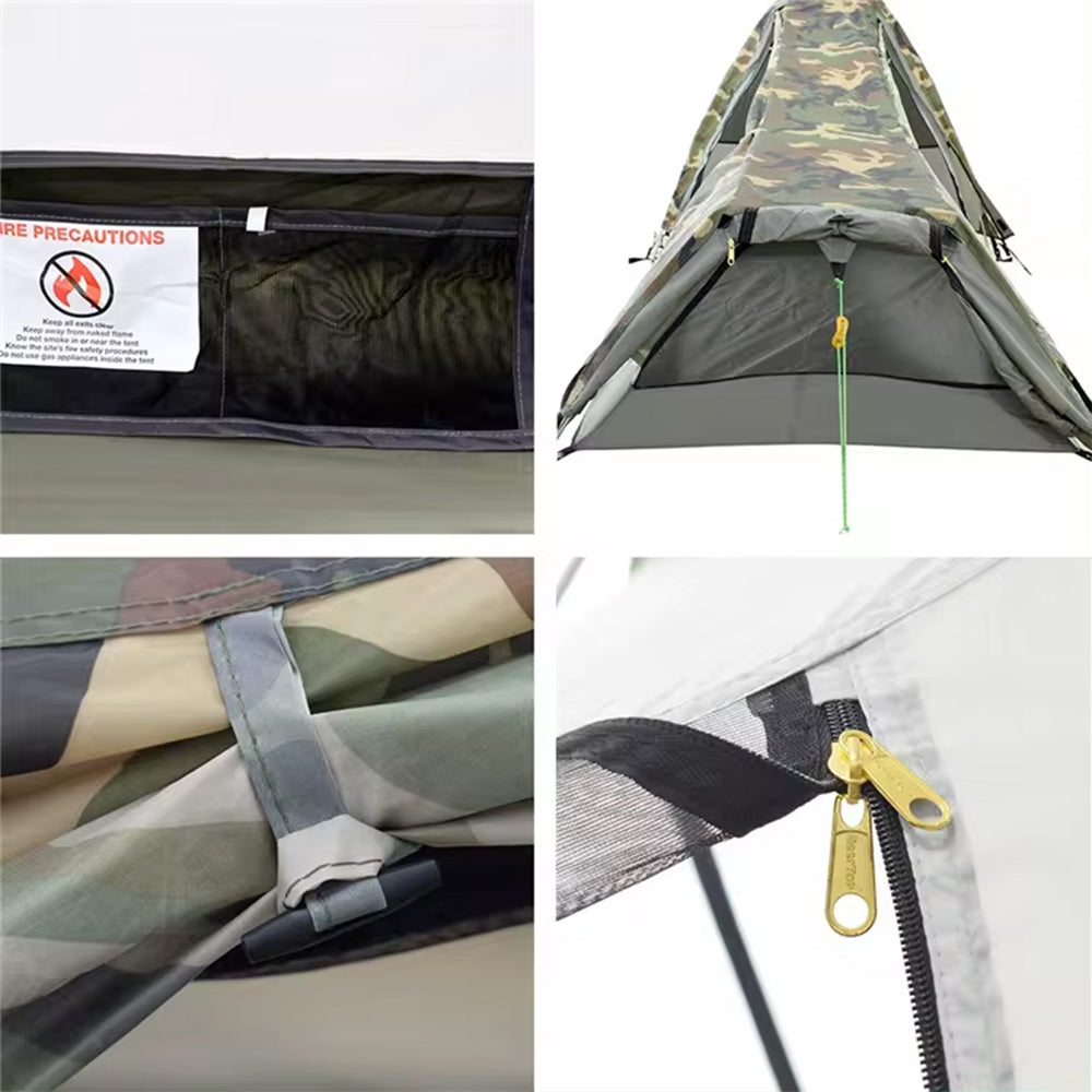 Geertop Gear Top Camouflage Tent Backpack Tent Solo Tent for 1 Person 3 Seasons