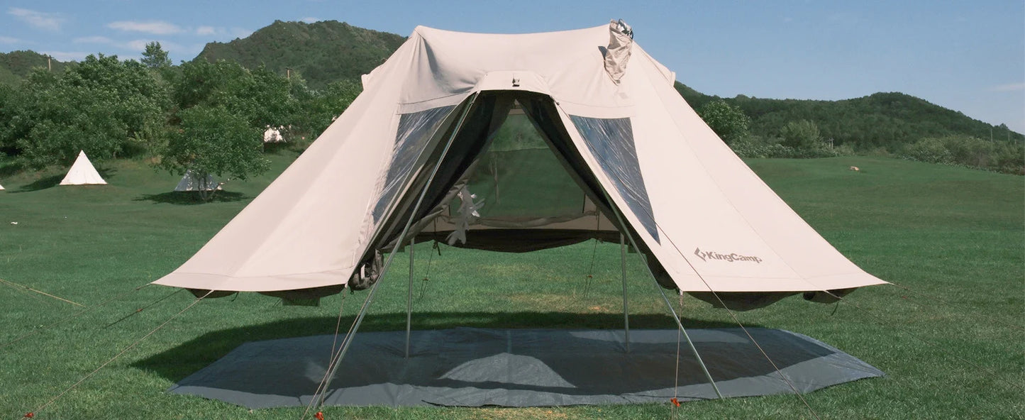 【KingCamp｜キングキャンプ】KHAN パレス専用グランドシート｜防水PE生地 650×410cm