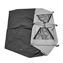 【KingCamp｜キングキャンプ】着替えテント 簡易シャワールーム トイレ更衣室 2人用ポータブルシャワー付き（ブラック／ミディアムグレー）