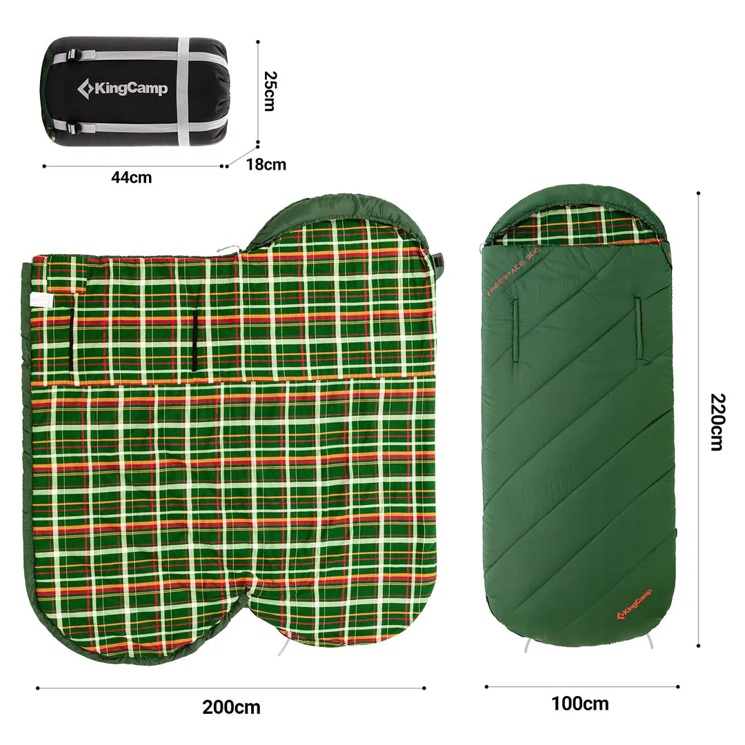 KingCamp｜キングキャンプ】FREESPACE 300｜封筒型ワイド寝袋
