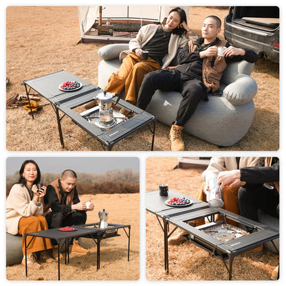 【KingCamp｜キングキャンプ】Aluminum Folding Table｜折りたたみ式 アウトドアテーブル コンロ対応 61×42×42cm