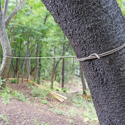 Bush Craft ブッシュクラフト タープ泊専用ロープ 6mm TAN リフレクター ロープ