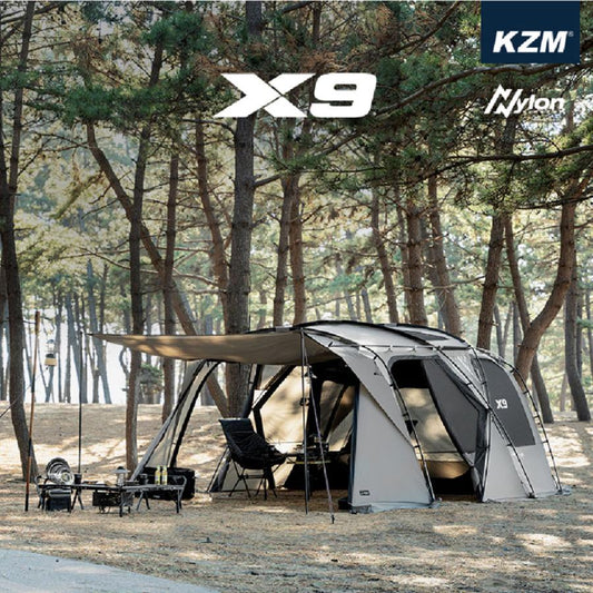 KZM X9 テント 4～5人用 大型テント ファミリーテント リビングシェルテント カズミ アウトドア KZM OUTDOOR X9