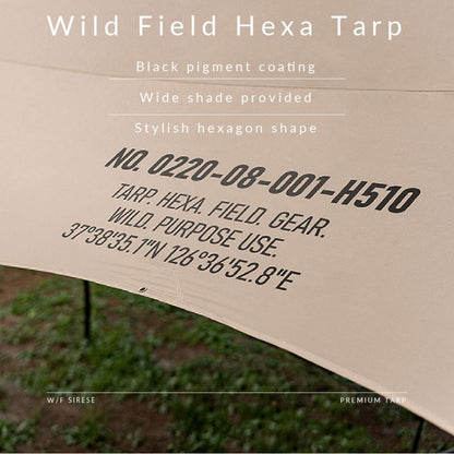 KZM ワイルドフィールドヘキサタープ ヘキサタープ タープ 防水 撥水 UVカット カズミ アウトドア KZM OUTDOOR WILD FIELD HEXA TARP