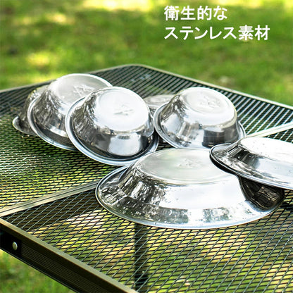 KZM トライカトラリーセット 食器セット17P ブラックバッグ ステンレススチール お皿 ボウル カズミ アウトドア KZM OUTDOOR