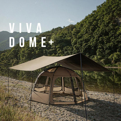 KZM OUTDOOR VIVA DOME SHELTER＋ SAND KZM ビバドームシェルタープラス サンド 4～5人用 ドーム型テント ドームテント フルクローズ カズミ アウトドア