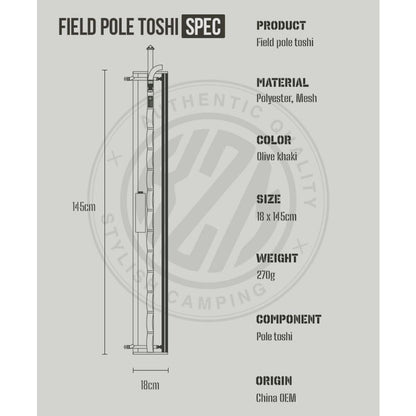 KZM Field Multi Pole Bag Field Pole TOSHI Pole Storage Storage Bag Multi Storage Kazumi Outdoor KZM OUTDOOR FIELD POLE TOSHI