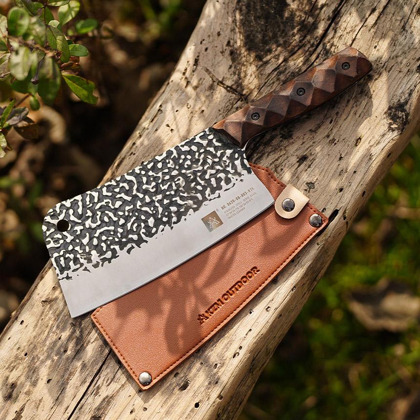 KZM Master Cleaver Camping Chinese Knife Knife Cooking Utensils Case Included High Quality Kazumi Outdoor KZM OUTDOOR MASTER CLEAVER