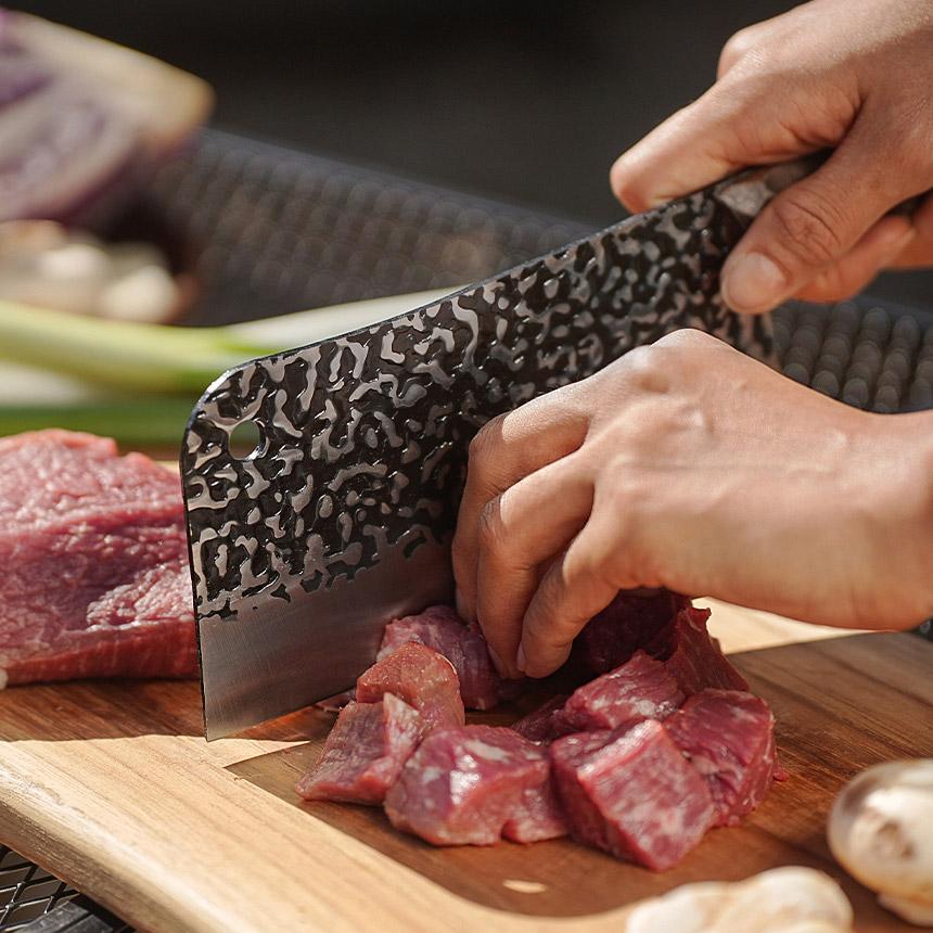 KZM Master Cleaver Camping Chinese Knife Knife Cooking Utensils Case Included High Quality Kazumi Outdoor KZM OUTDOOR MASTER CLEAVER