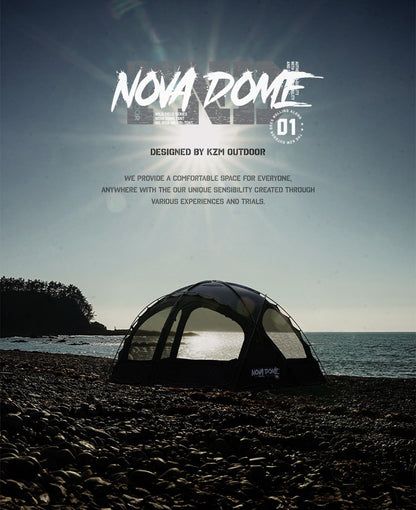 KZM ワイルド ノヴァ ドーム テント 4～5人用 フルクローズ メッシュ 窓 カズミ アウトドア KZM OUTDOOR WILD FIELD NOVA DOME TENT