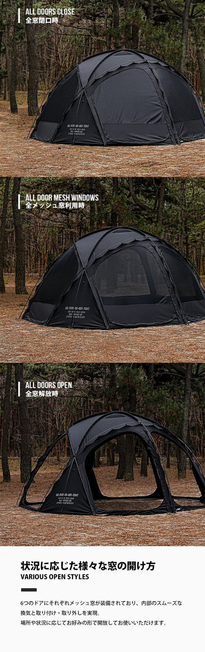 KZM ワイルド ノヴァ ドーム テント 4～5人用 フルクローズ メッシュ 窓 カズミ アウトドア KZM OUTDOOR WILD FIELD NOVA DOME TENT