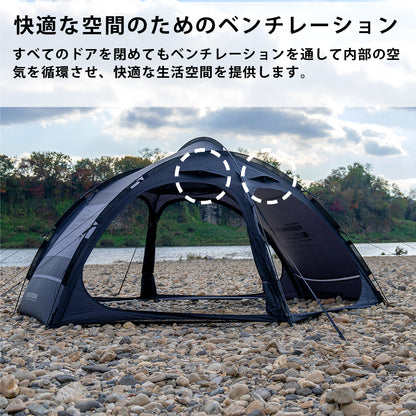 KZM ドーム型 ヘキサウームシェルター インナーテント ベスティブル シェルター カズミ アウトドア KZM OUTDOOR kzm-k251t3t07