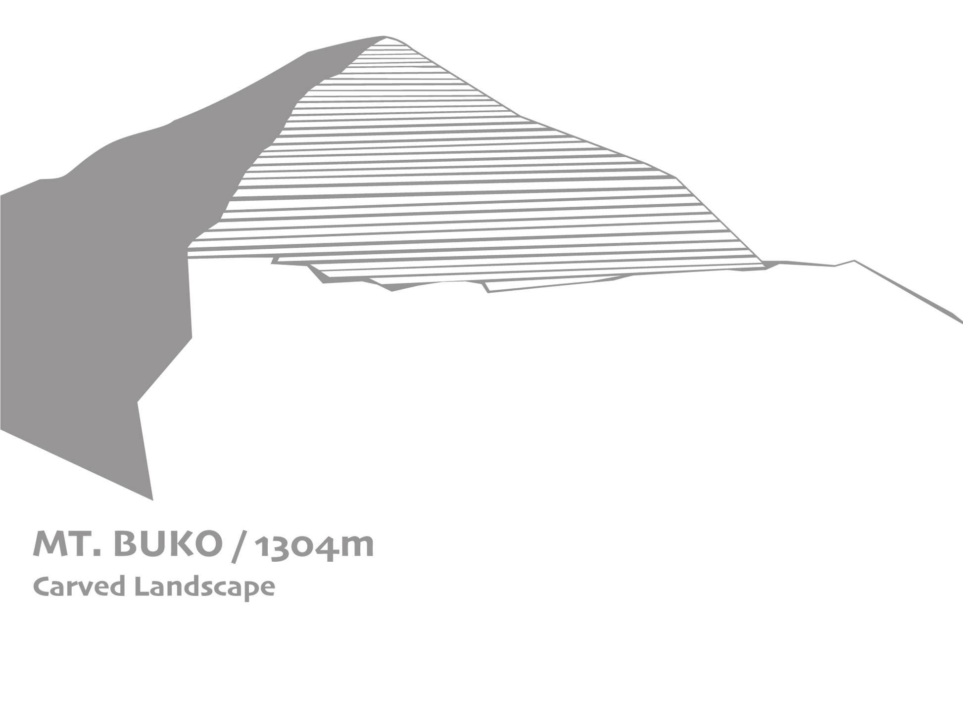 MT. BUKO Graphic Hoodie ヴィンテージウォッシュ 武甲山プリントパーカー black image