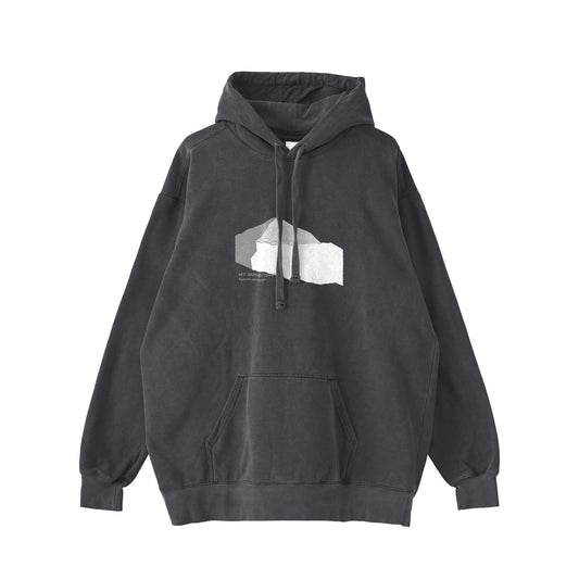 MT. BUKO Graphic Hoodie ヴィンテージウォッシュ 武甲山プリントパーカー black image
