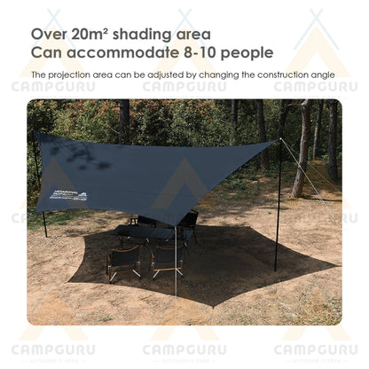 SHINE TRIP Outdoors（シャイン・トリップ／山趣）Hexagonal Vinyl Skylight 六角黒膠天幕（Gold／Black）