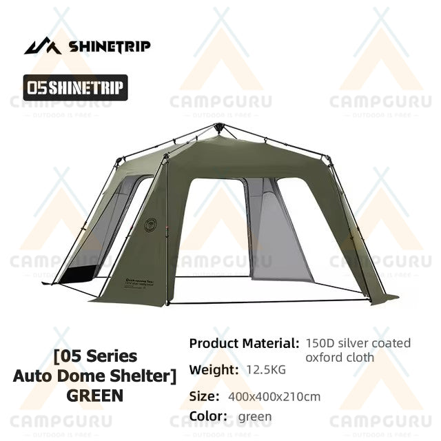 山趣（やましゅみ）／SHINE TRIP Outdoors（シャイン・トリップ アウトドアーズ）#05 オートドームキャノピー｜自動展開式キャノピーシェルター