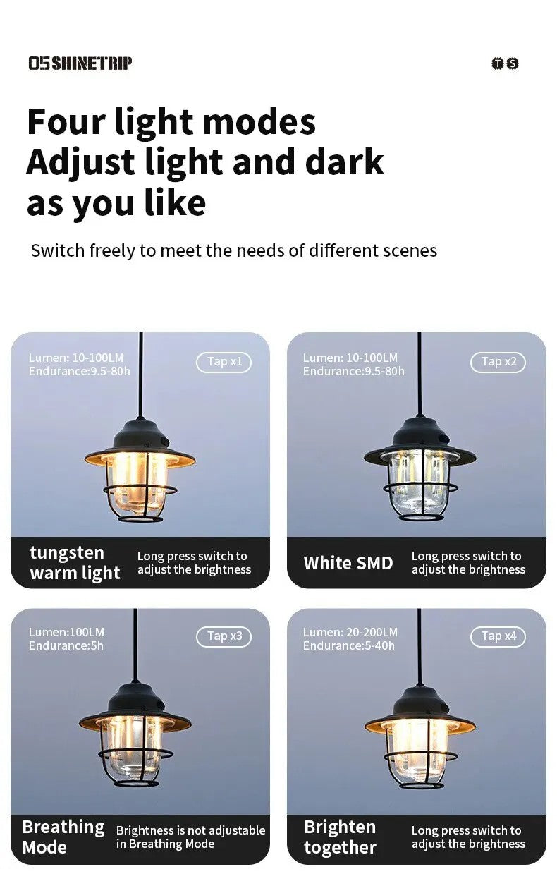 山趣（ShineTrip） ST-05シリーズ レトロスモールシャンデリア Black／Green／Sand