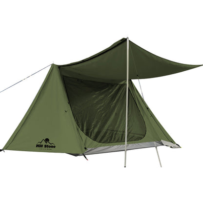 PUP TENT附內帳，軍用帳篷，水壓3000mm，軍用帳篷，適合3至4人 PUP TENT