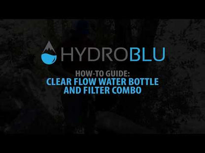 ハイドロブルー クリアフロー ボトル フィルター 一体型 携帯浄水 HYDROBLU Clear Flow Water Bottle and Filter Combo HB-CF-01