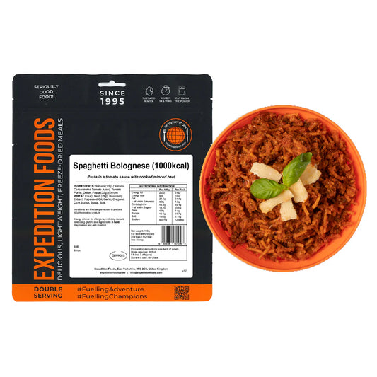 Expedition Foods（エクスペディションフーズ）｜スパゲッティボロネーゼ（1000kcal）｜Spaghetti Bolognese｜防災・登山向け高カロリーミール｜SKU:004-5017-1000
