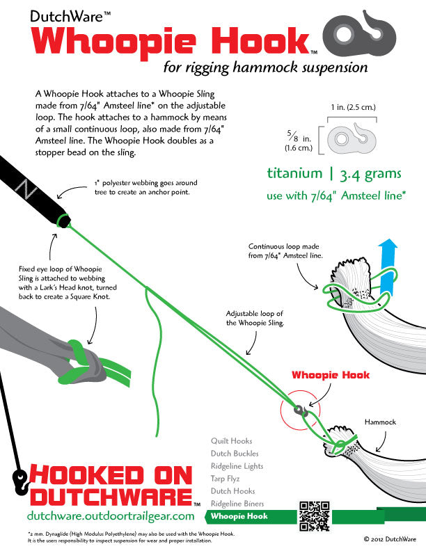 Dutchware Gear（ダッチウェアギア） Whoopie Hooks チタン製ハンモックフック MUS021