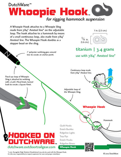 Dutchware Gear（ダッチウェアギア） Whoopie Hooks チタン製ハンモックフック MUS021
