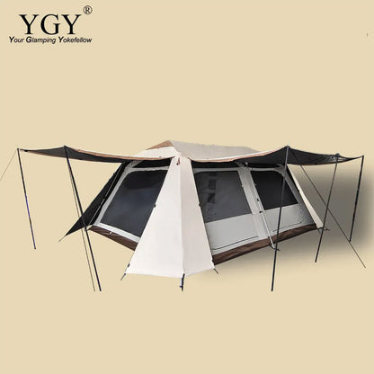 YGY Instant Cabin Tent, Fully Automatic Portable Folding Tent, Family Tent, Easy Setup, Waterproof, Windproof, Double Wall