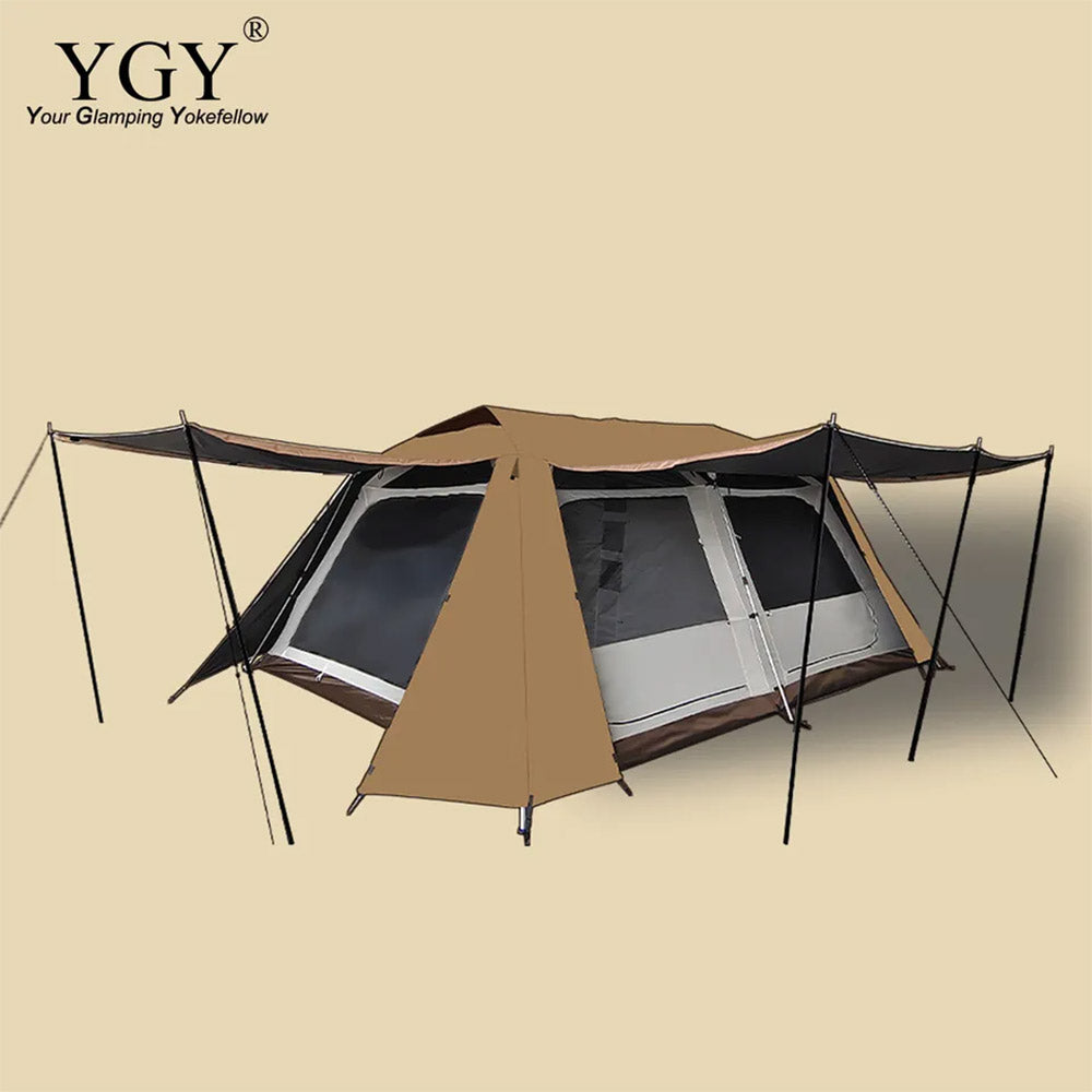 YGY Instant Cabin Tent, Fully Automatic Portable Folding Tent, Family Tent, Easy Setup, Waterproof, Windproof, Double Wall