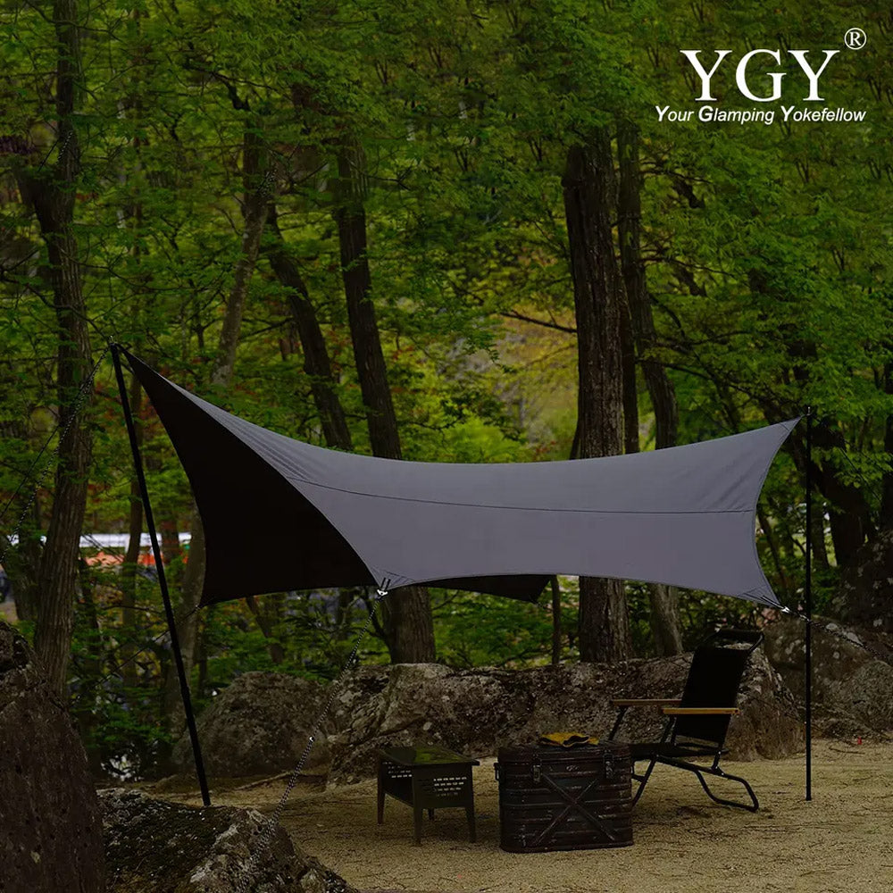 YGY TC Tarp Hexagon Tarp Waterproof Polycotton 310-290cm